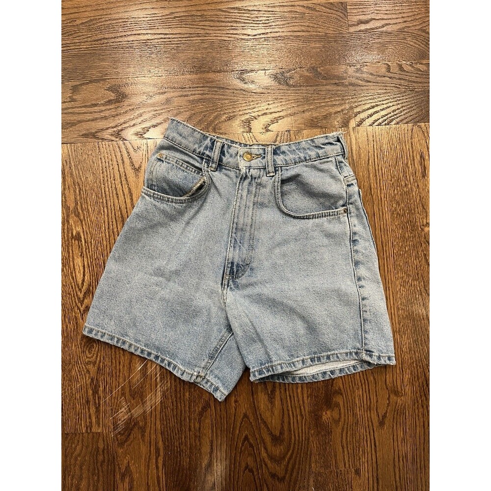 ZARA Light Wash Denim HIGH-WAISTED Pockets Mom Jean Shorts Sz 32